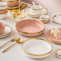 Southeast Asia Hot sale 41 pcs golden dinner set for wedding ,party, home, gold dinnerware set wedding dinner set golden plates
